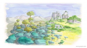 Earlier sketches of Babau environment