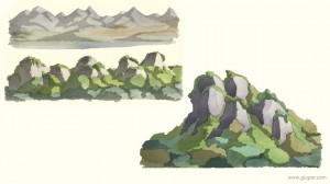 Studies of environments for 3D background (unused)