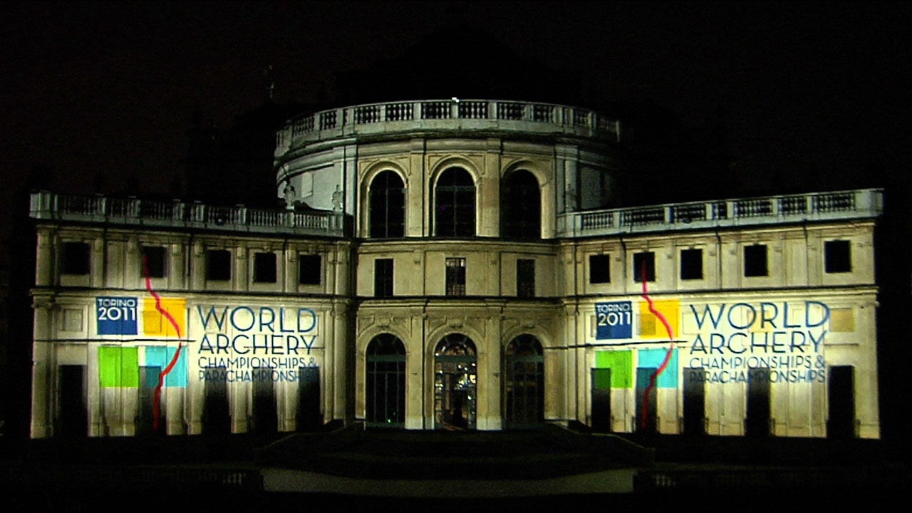"Mondiali di tiro con l'arco" video mapping per cerimonia di apertura